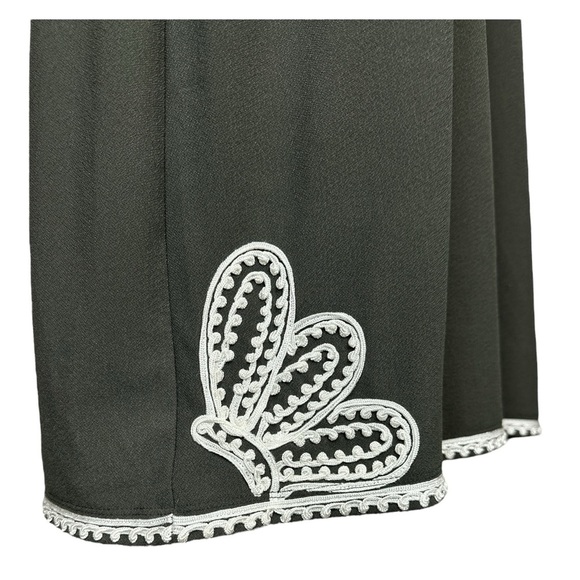 NWOT Alfani plus size olive green sleeveless crepe dress soutache embellishment - Picture 6 of 7